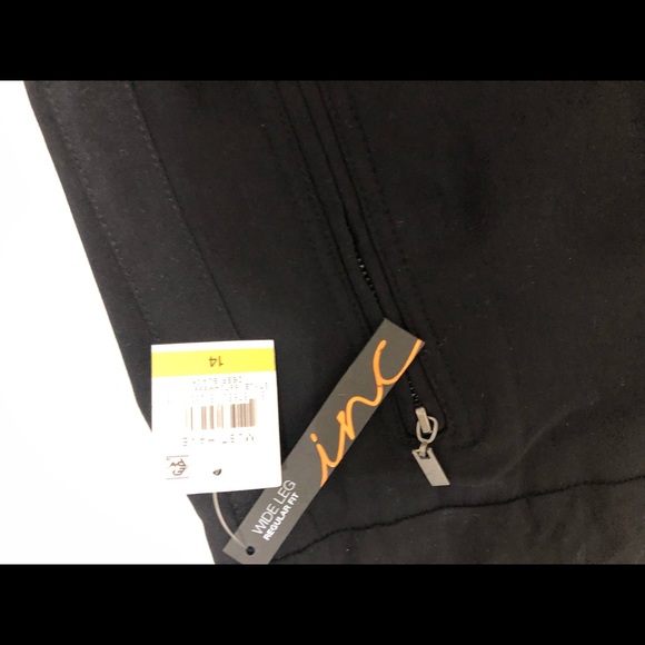 NWT INC Black Wide Leg Dress Pants, Size 14 - Picture 3 of 7